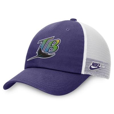  Tampa Bay Rays Nike Rise Adjustable Trucker Hat - Purple/White